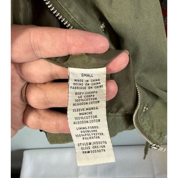 Thread & Supply Women Hooded Jacket Small Aztec Southwest Utility Olive Green - Picture 12 of 13